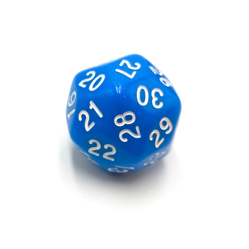 Wholesale custom bulk 30-sided acrylic game dice carving dnd dice rpg dice