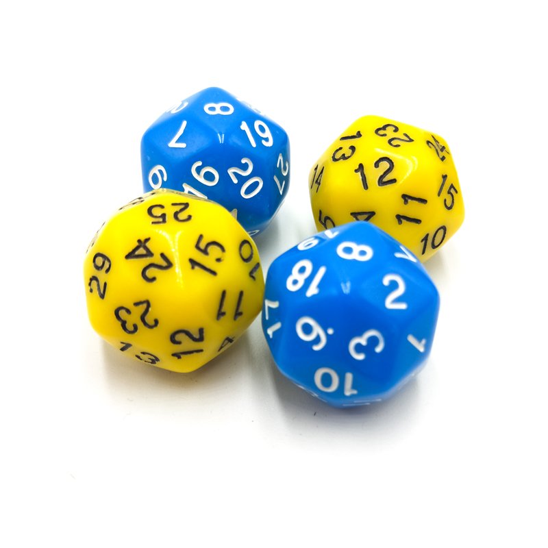 Wholesale custom bulk 30-sided acrylic game dice carving dnd dice rpg dice