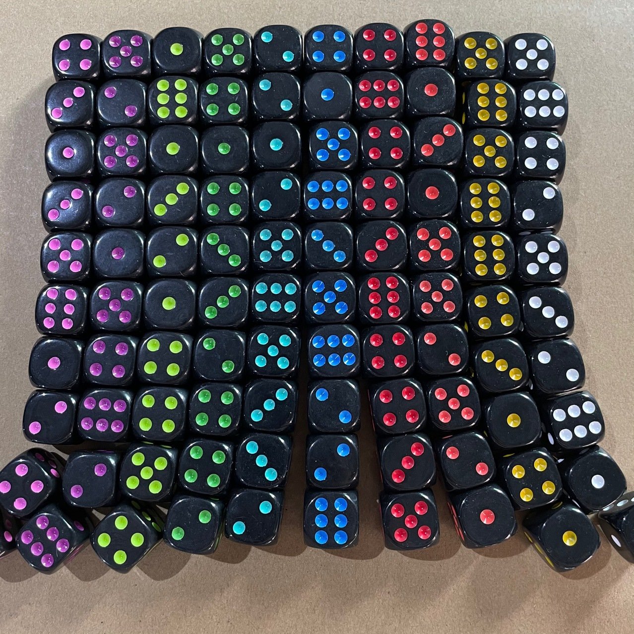 new colored font wholesale rounded corners dice custom casino 16mm small black dice