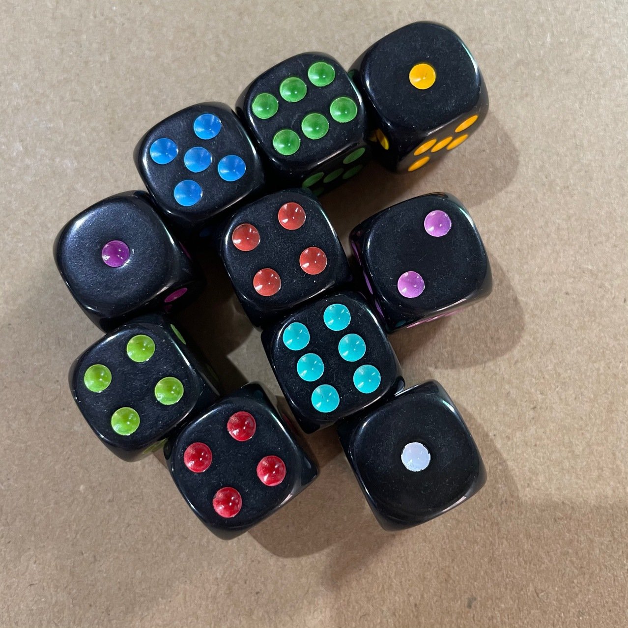new colored font wholesale rounded corners dice custom casino 16mm small black dice