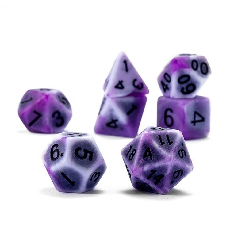 Vintage Style Double Colored Role Playing Game Polyhedral Custom DnD Dice Set in Stock