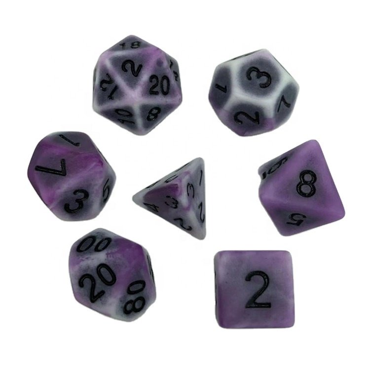 Vintage Style Double Colored Role Playing Game Polyhedral Custom DnD Dice Set in Stock