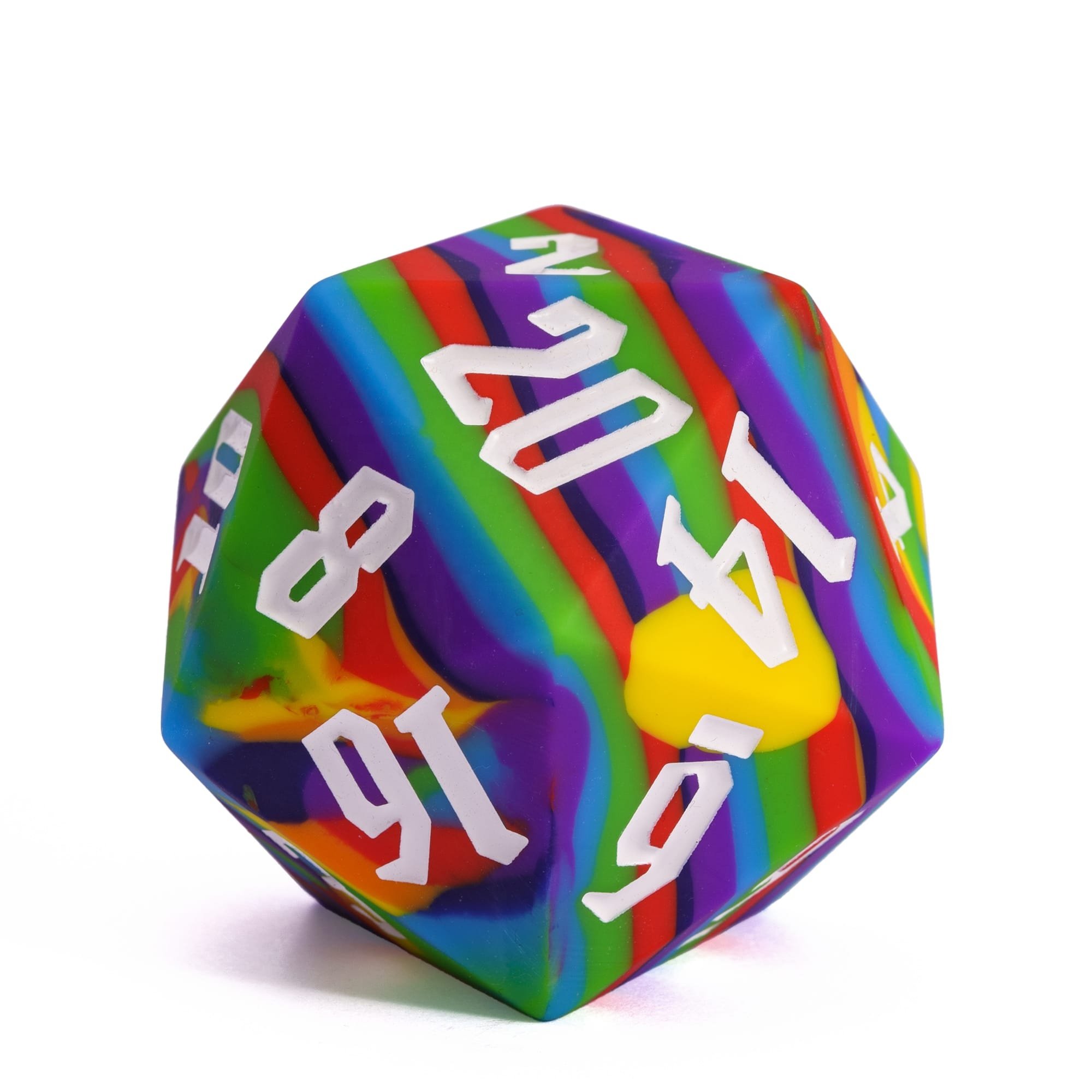 Udixi Polyhedral Silicone custom logo dungeons and dragons 20 sides rpg silica gel D20 Dice d&d