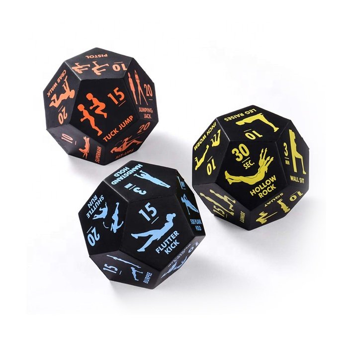 Exercise Anti Stress Dice Game Toy Dice 12 Sided Exercise PU Foam workout dice Customized Color Fast Speed 1000 Pieces