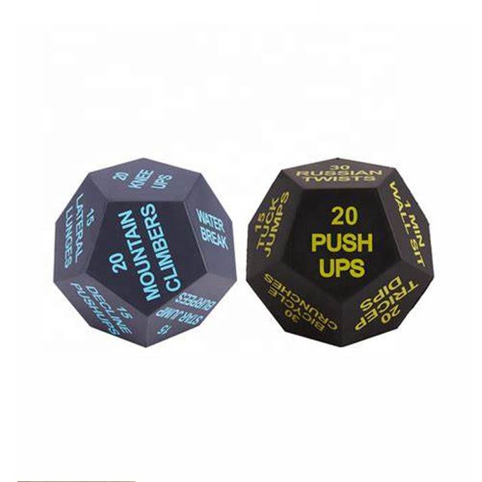 Exercise Anti Stress Dice Game Toy Dice 12 Sided Exercise PU Foam workout dice Customized Color Fast Speed 1000 Pieces