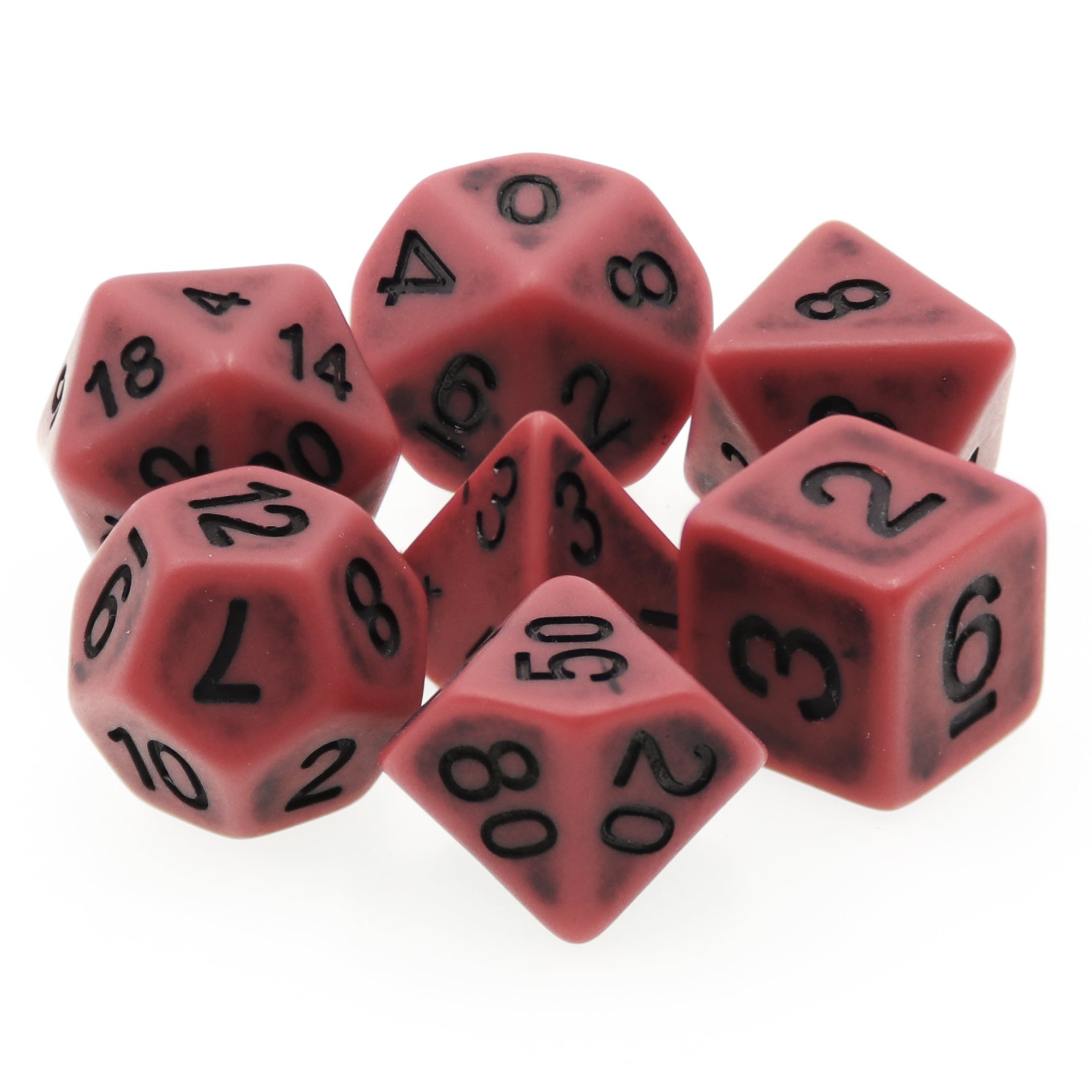7 pcs Resin Ancient Dice Set Polyhedral DND Dice For RPG Dragon and Dungeon Games