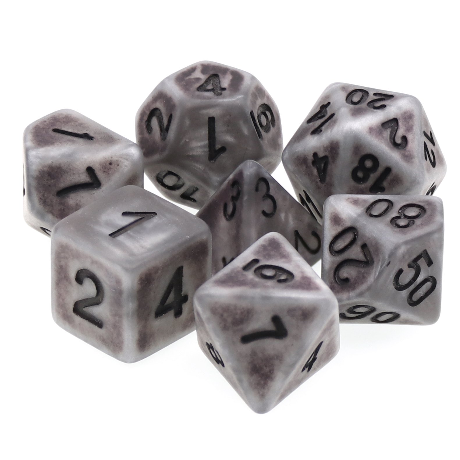 7 pcs Resin Ancient Dice Set Polyhedral DND Dice For RPG Dragon and Dungeon Games