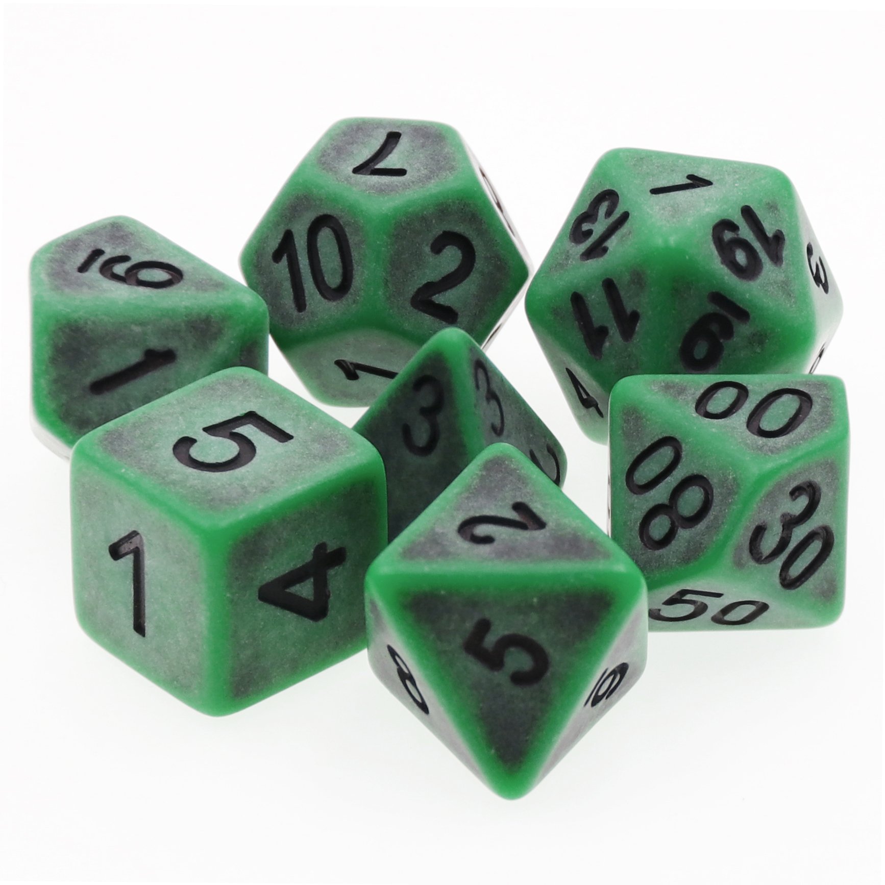 7 pcs Resin Ancient Dice Set Polyhedral DND Dice For RPG Dragon and Dungeon Games