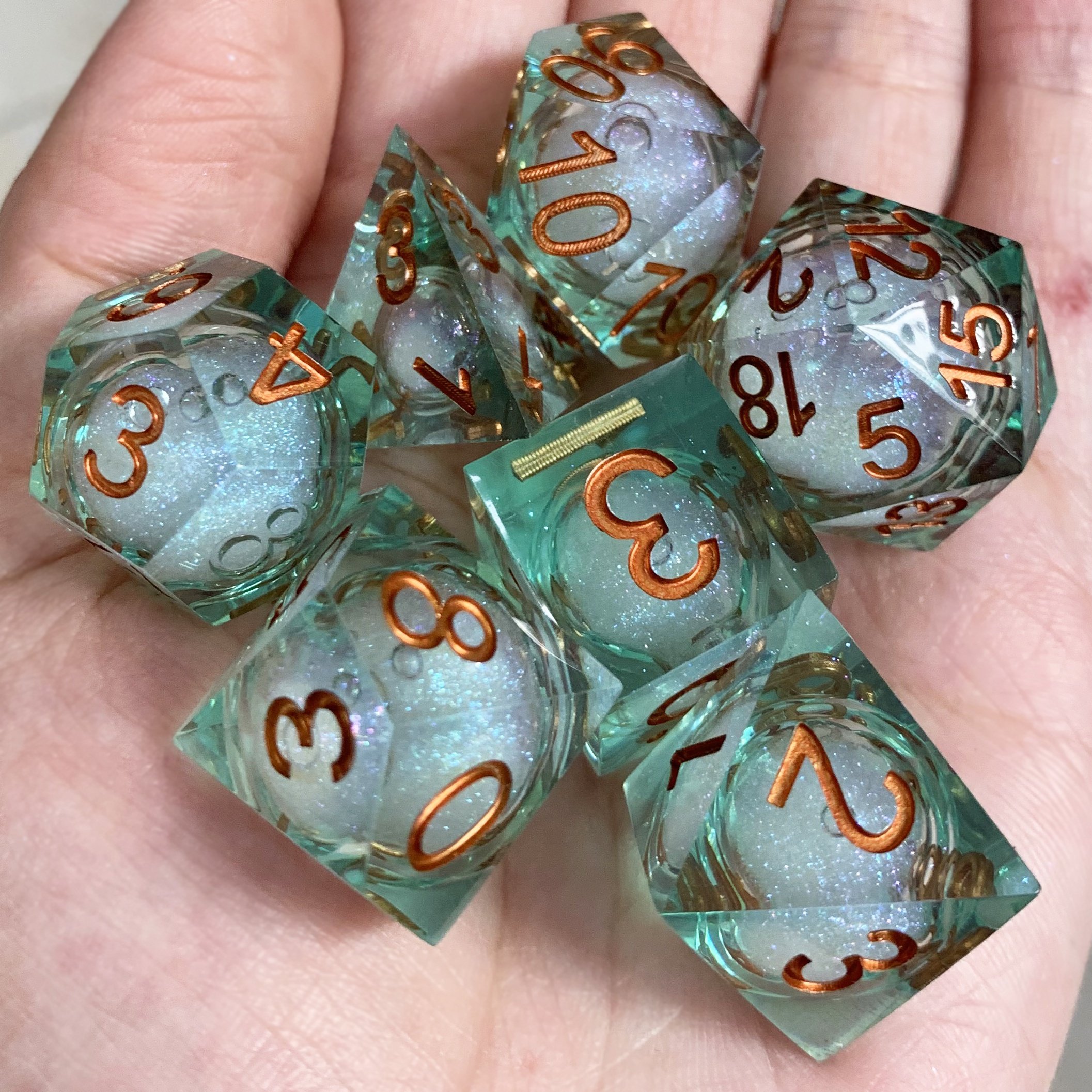 Edible Lightning Dice Dnd Fuzzy D20 Dice Gemstone Giant Metal Large D20 Jade Dice Set Liquid Core