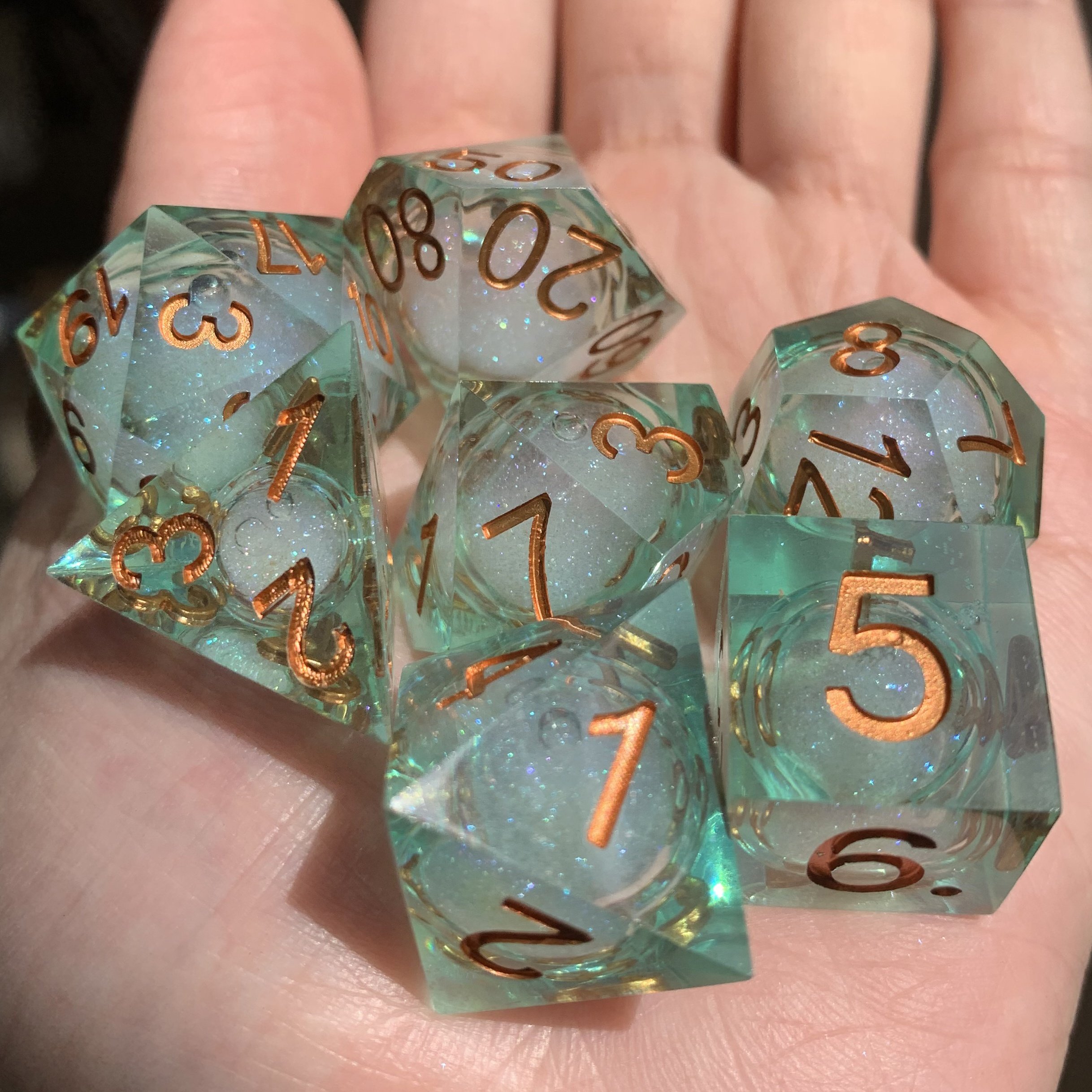 Edible Lightning Dice Dnd Fuzzy D20 Dice Gemstone Giant Metal Large D20 Jade Dice Set Liquid Core