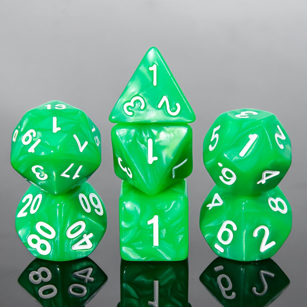 Opaque White 10-Sided Polyhedral Dice Custom Logo Plastic DND Game Gear with Numbering 1-10 For Board Games