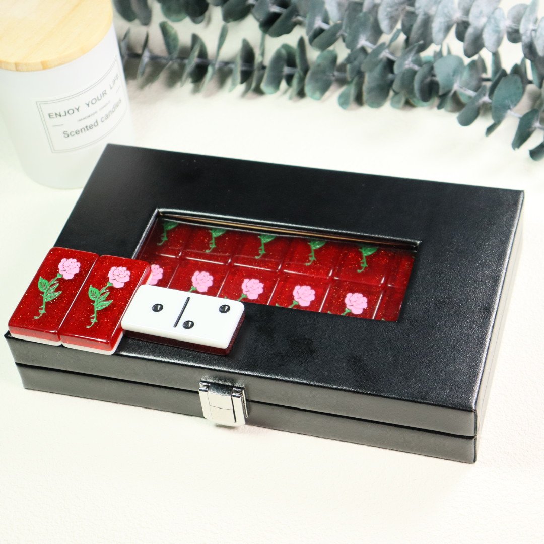 Manufacturers Directly Supply Customization Logo Red 28 Pcs Luxury Domino Game Set Double Six Dominoes Dominoes Set