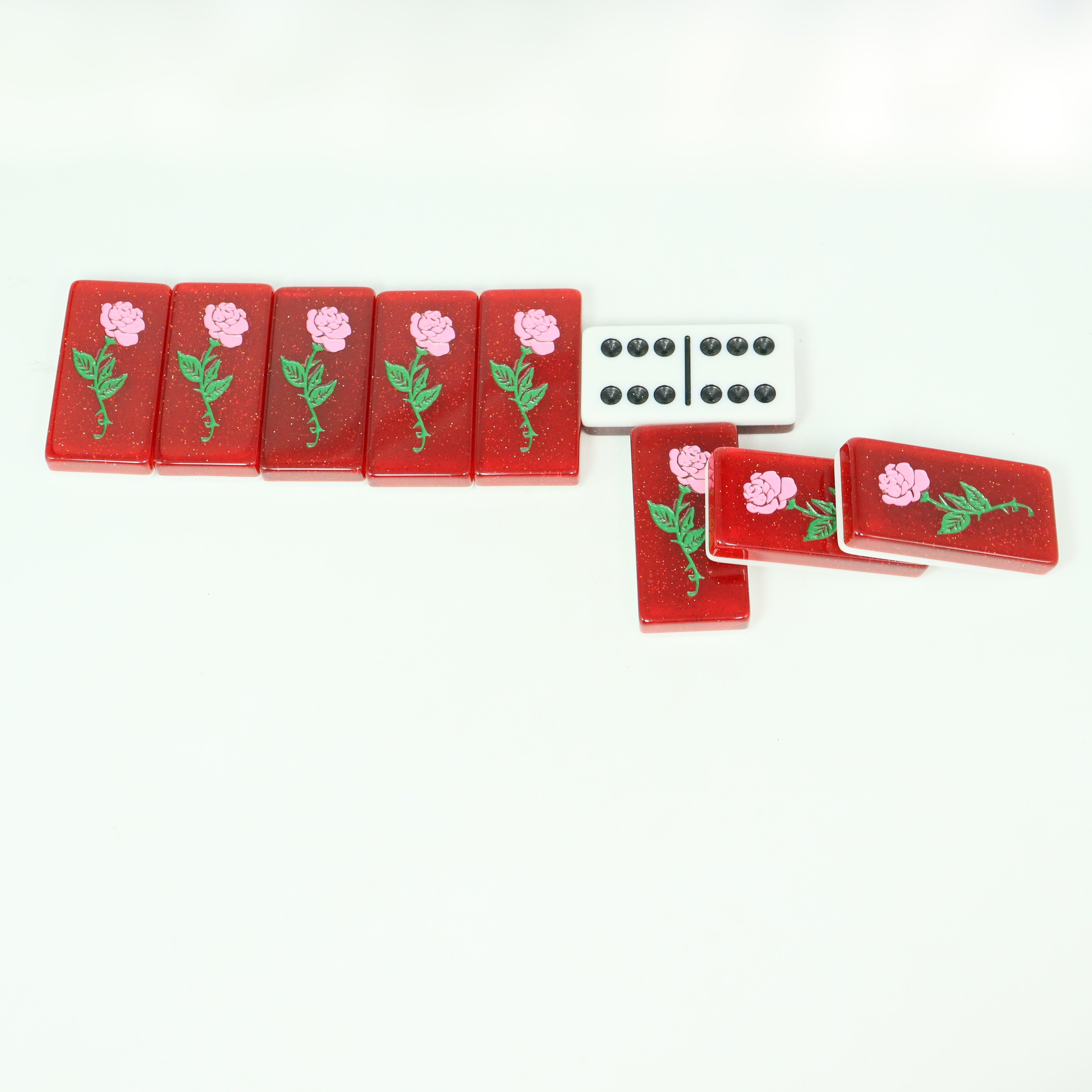Manufacturers Directly Supply Customization Logo Red 28 Pcs Luxury Domino Game Set Double Six Dominoes Dominoes Set