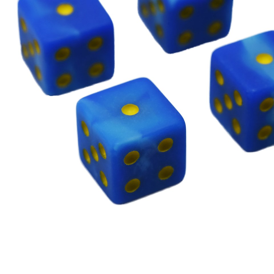 Customized 16mm D6 Dice Multi-Color Resin For TTRPG Dungeons And Dragons RPG Board Games