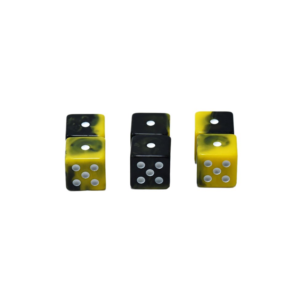 Customized 16mm D6 Dice Multi-Color Resin For TTRPG Dungeons And Dragons RPG Board Games