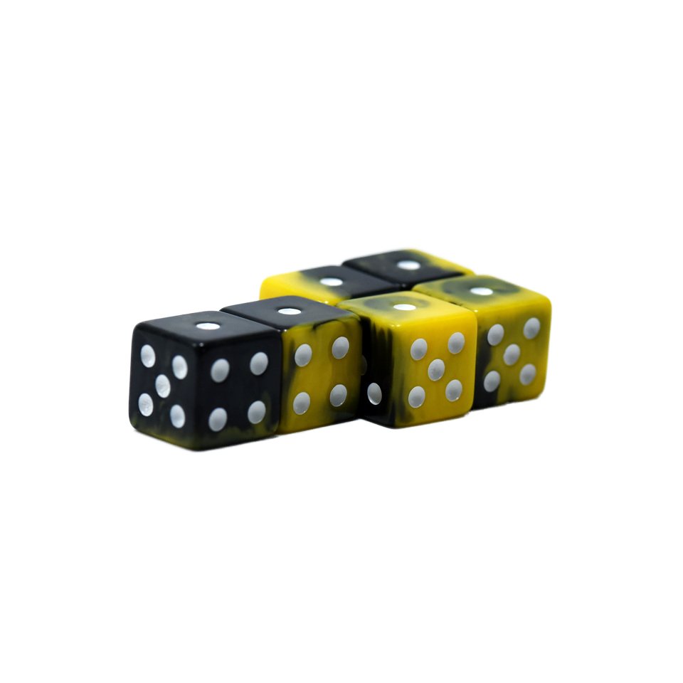 Customized 16mm D6 Dice Multi-Color Resin For TTRPG Dungeons And Dragons RPG Board Games