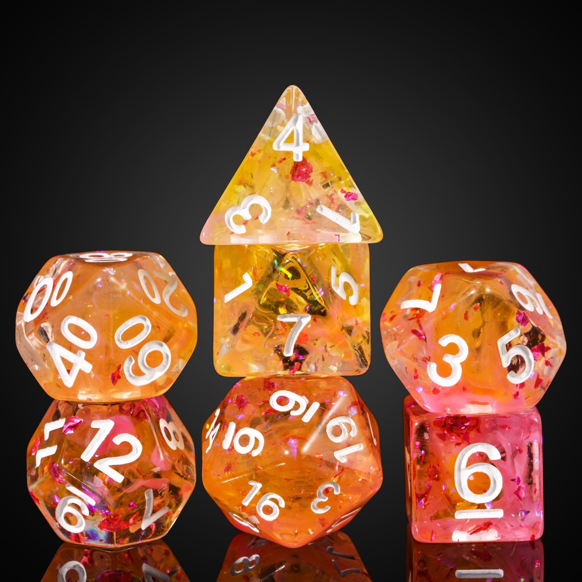 Udixi custom Swirl Foil Series Dice Dungeons and Dragons DND role-playing game RPG board game resin Dice Set