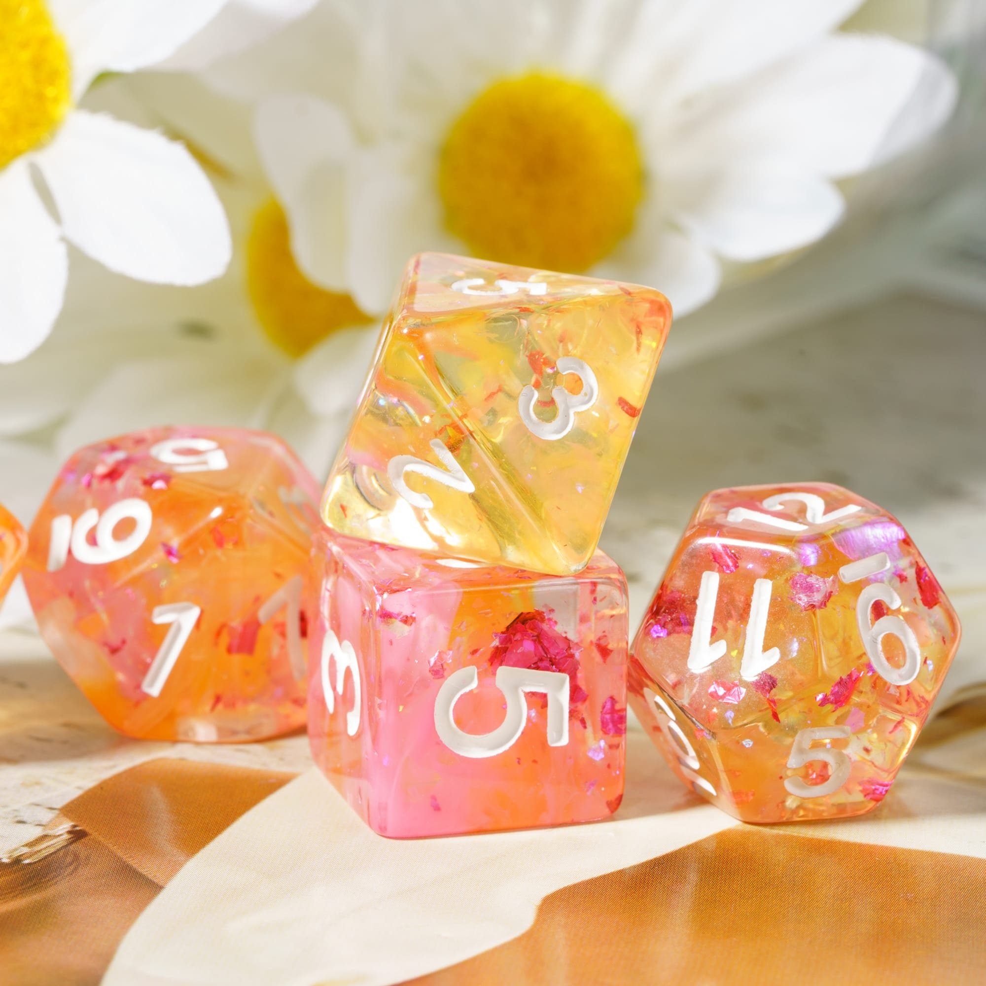 Udixi custom Swirl Foil Series Dice Dungeons and Dragons DND role-playing game RPG board game resin Dice Set