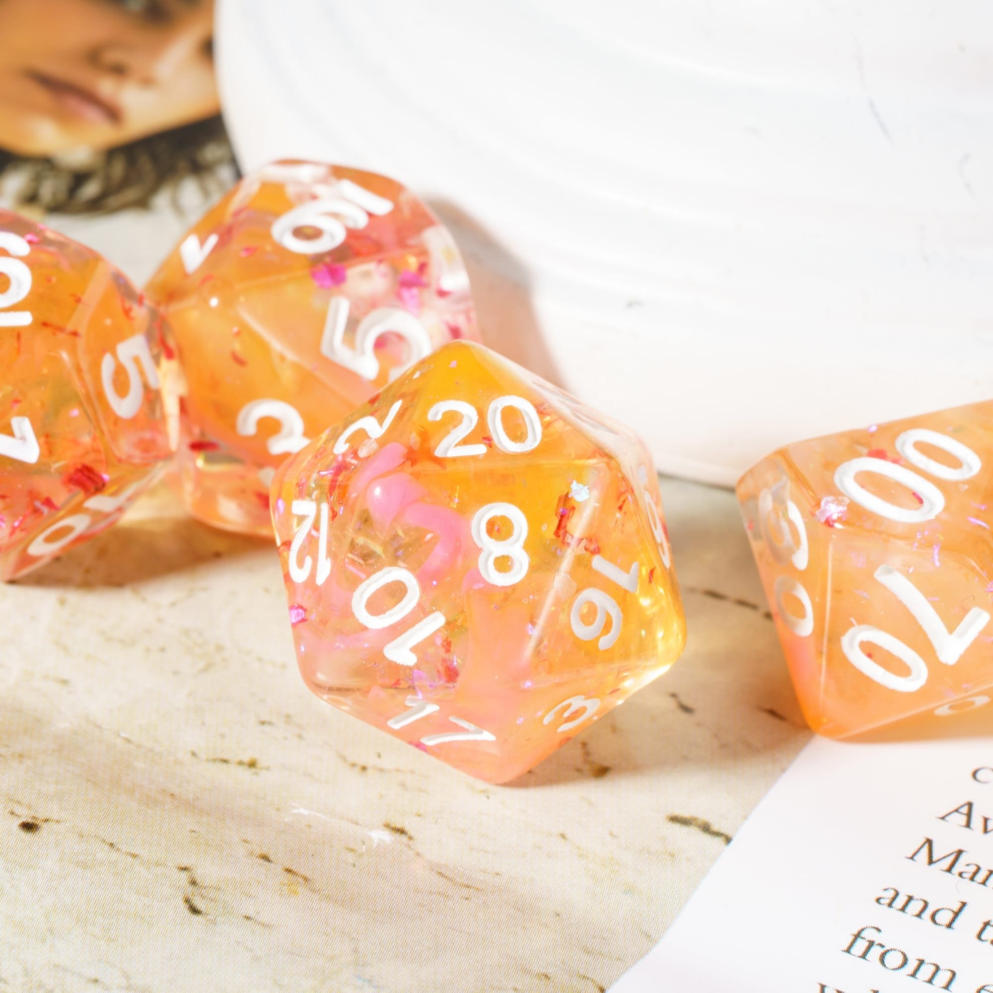 Udixi custom Swirl Foil Series Dice Dungeons and Dragons DND role-playing game RPG board game resin Dice Set