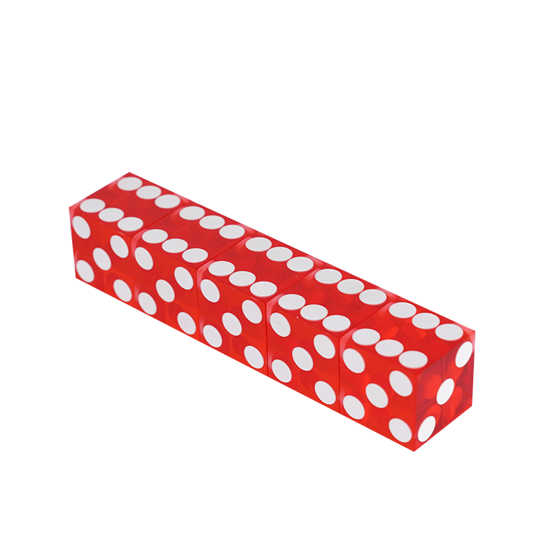 YH Cheap Price Poker Accessories 19mm Transparent Smooth Acrylic Dice