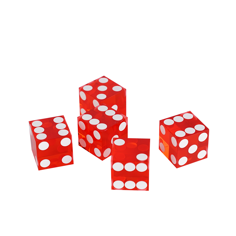 YH Cheap Price Poker Accessories 19mm Transparent Smooth Acrylic Dice