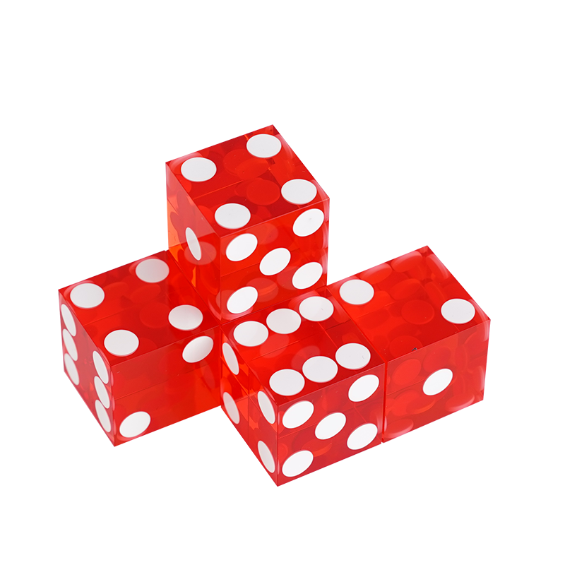 YH Cheap Price Poker Accessories 19mm Transparent Smooth Acrylic Dice