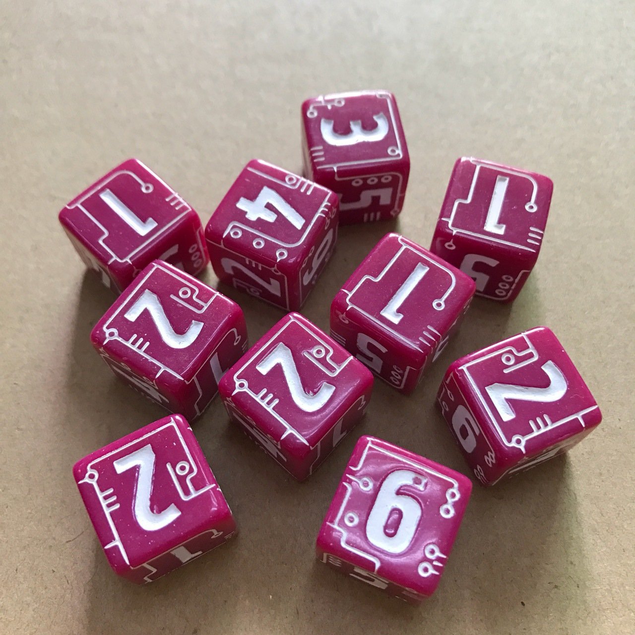 16mm Square Dice Line Pattern Numbers Board Game Dice Customized Board Game Accessories Dice