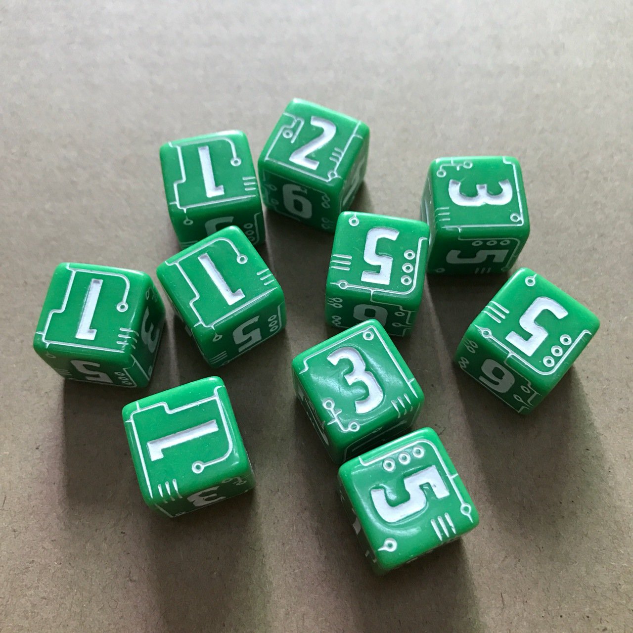 16mm Square Dice Line Pattern Numbers Board Game Dice Customized Board Game Accessories Dice