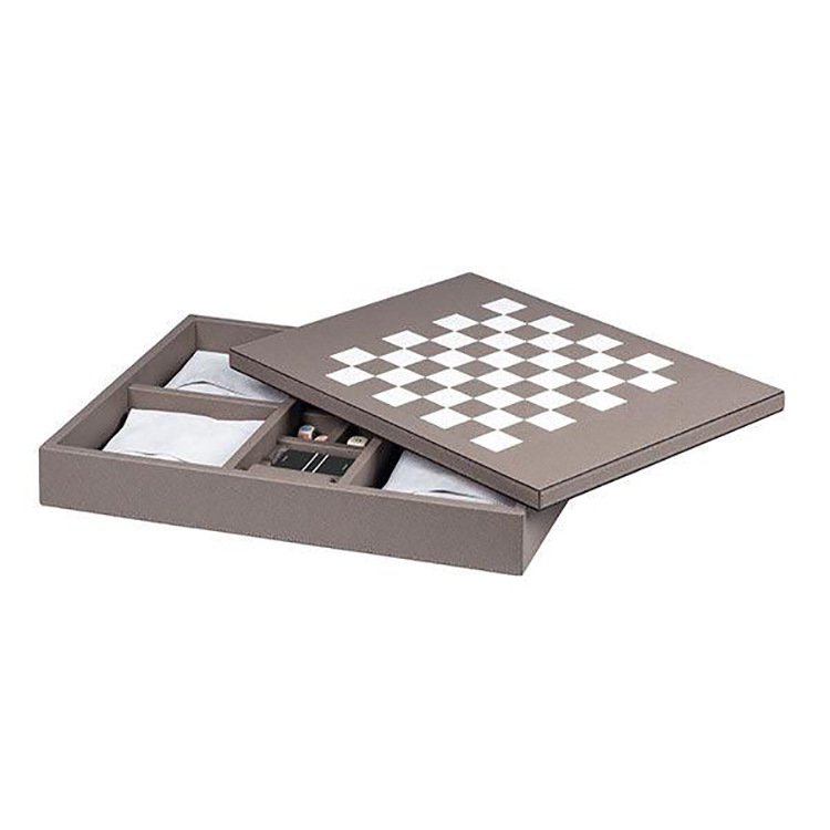 Manufacturers Handmade Luxury Backgammon Chess With Dice Dominoes Pu Leather Chess Set