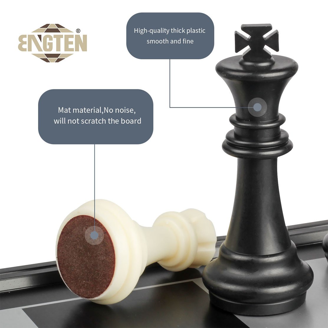 Wholesale Plastic Folding Magnetic Chess Board Set Lightweight Design for Easy Storage and Transport