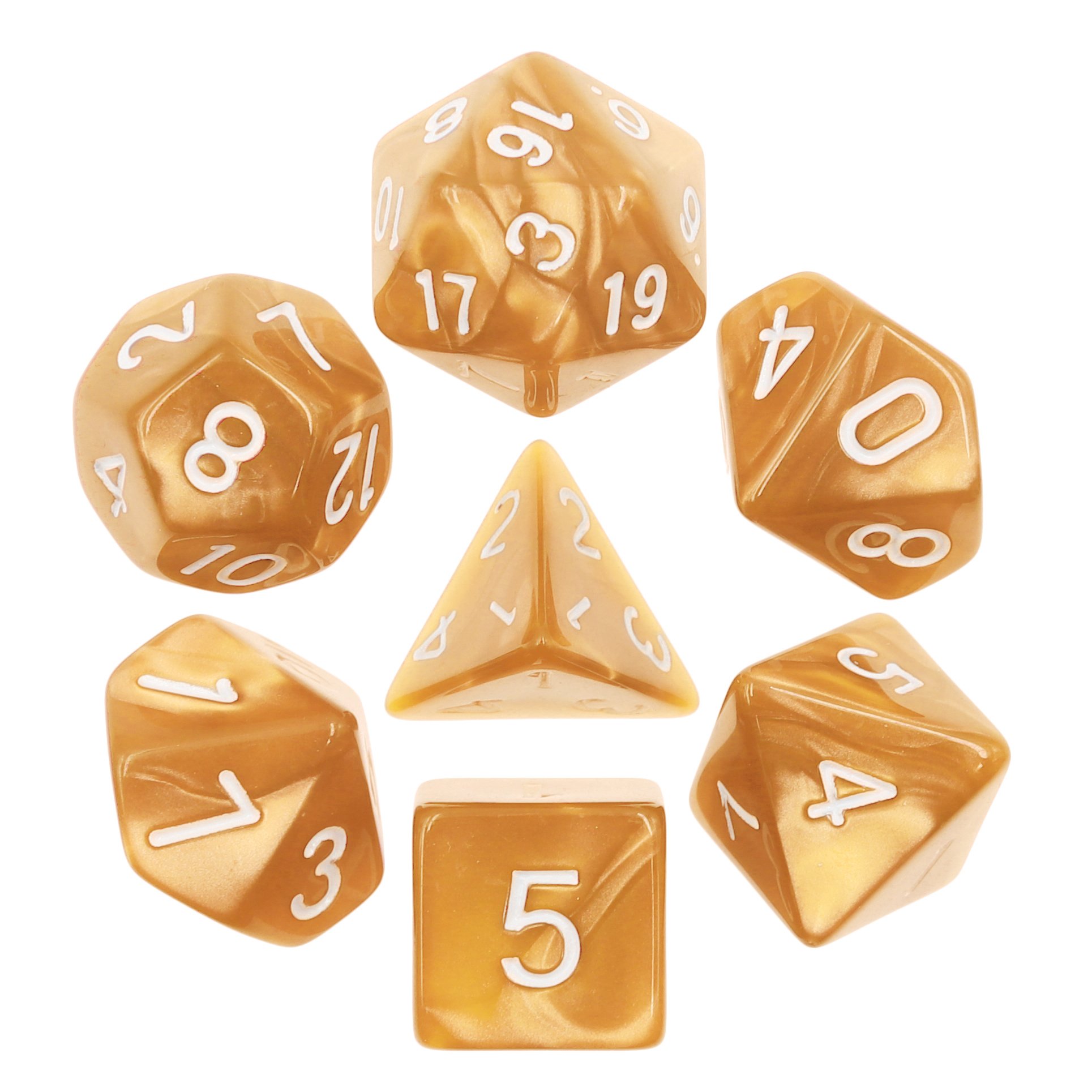 Custom Acrylic Pearl Dice DND Role Playing Game Equipments Dice Set for Club