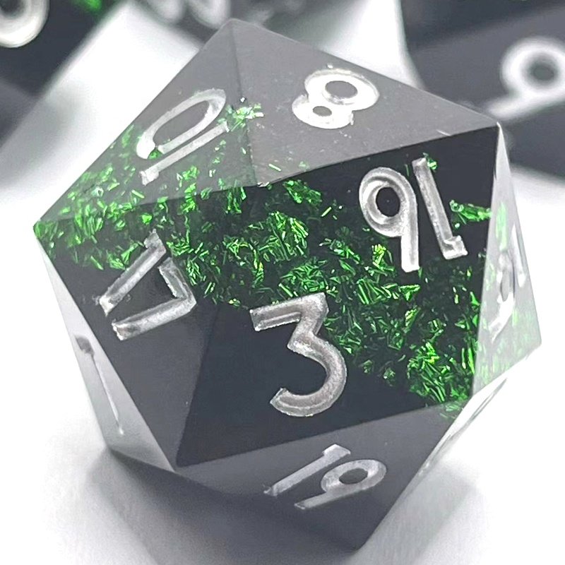 Sharp Edge DND Dice Set Polyhedron Resin Hand Design Dice for Role Playing Game Dice