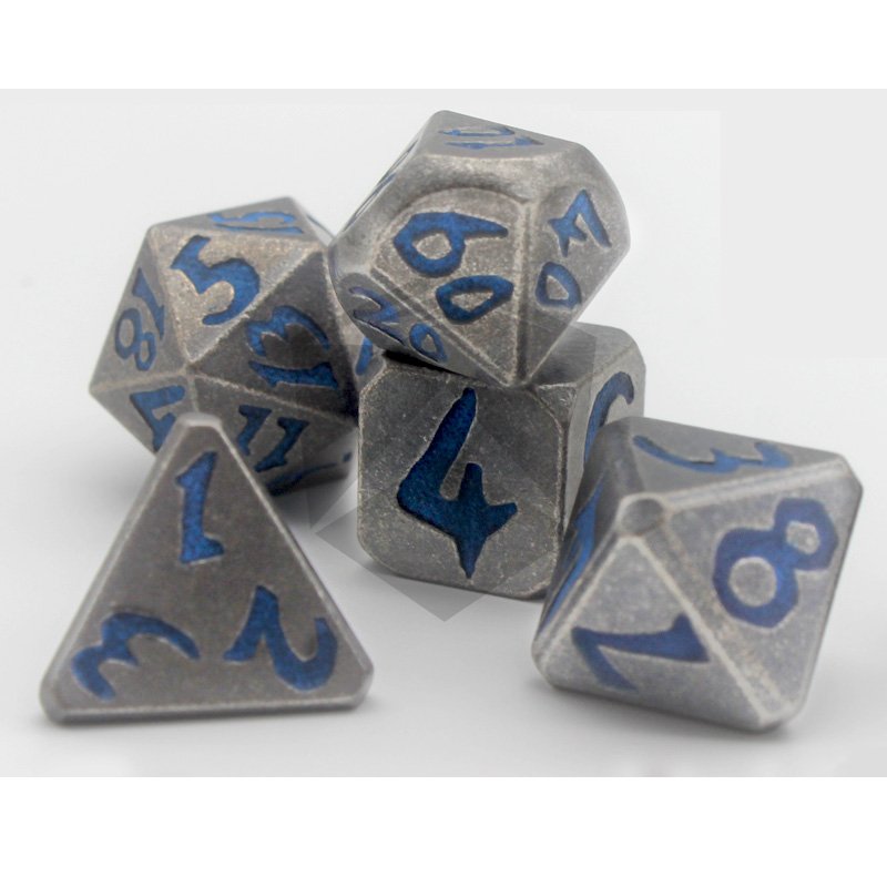 Customized DND Rpg Metal Dice Set 7pcs Polyhedral Round Edge Dice Board Game Dungeons And Dragons Dice