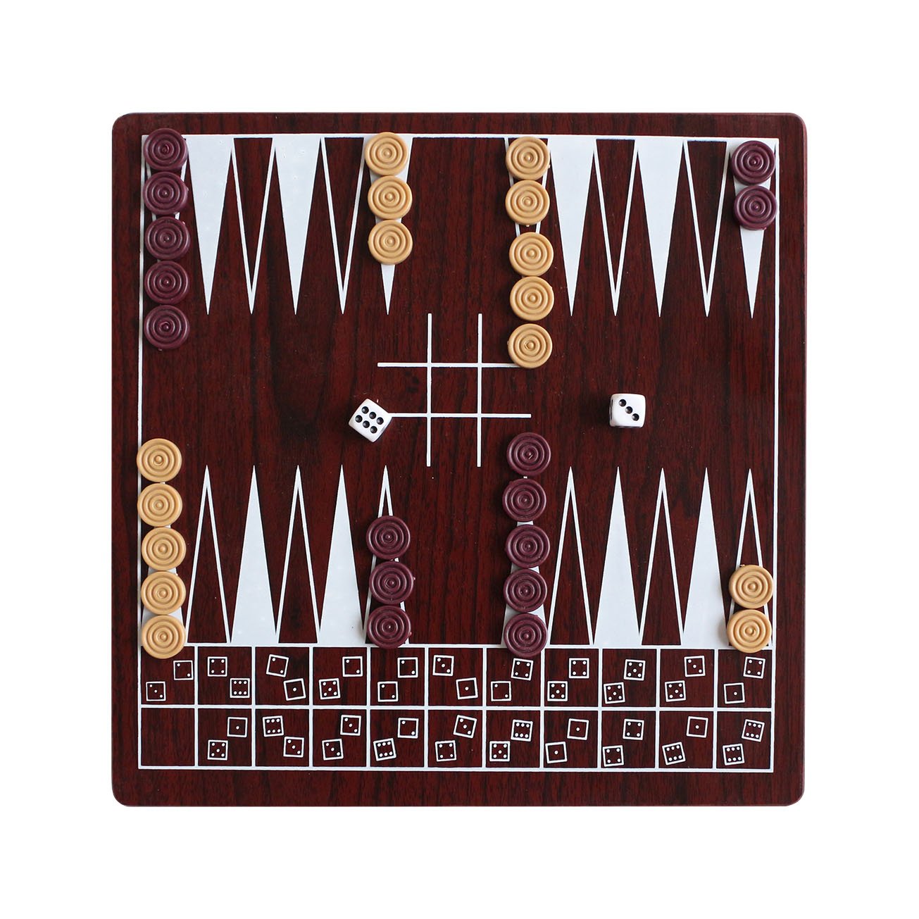 10-in-1 Chess Checkers Tic Tac Toe backgammon ludo mancala Solitaire Wooden board Game Set