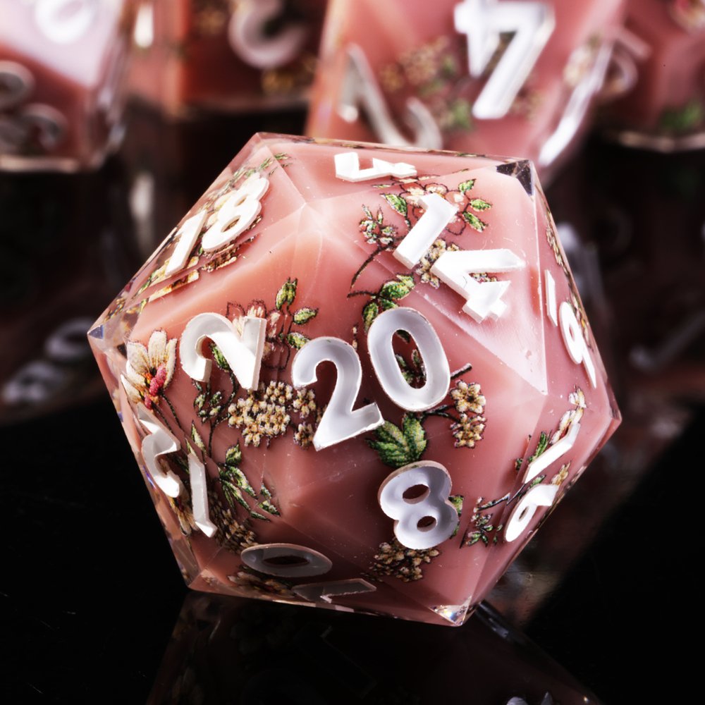 MINI PLANET Layered Stickers DND Dice Set Custom Resin Dice with Sharp Edges For RPG Board Games Wholesale Polyhedral Dice Set