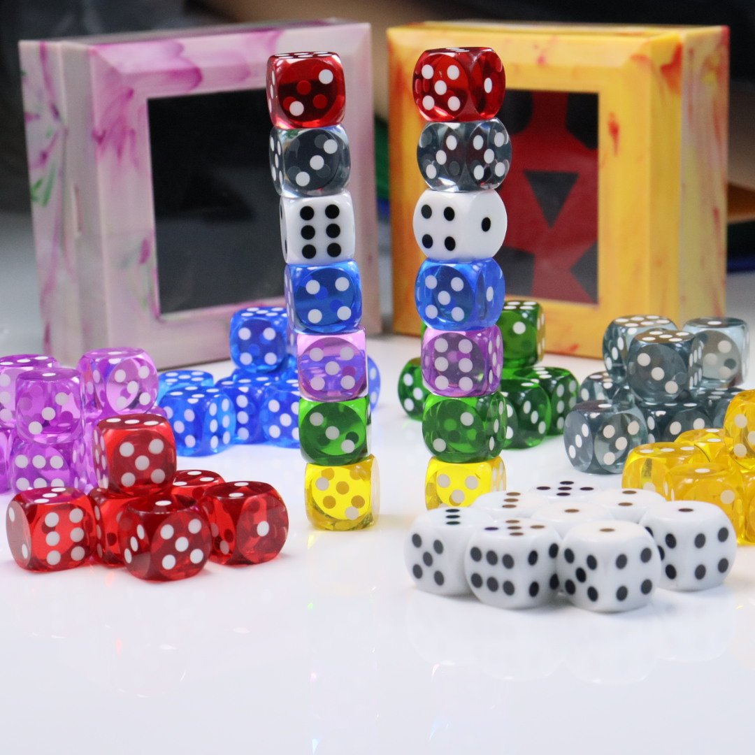 Source manufacturers high quality dice custom 16mm precision dice 7 different colors rolling dice
