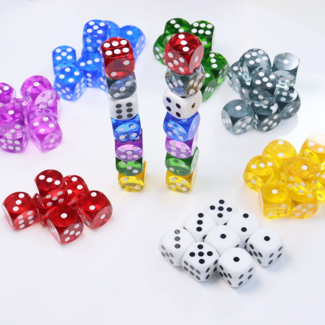 Source manufacturers high quality dice custom 16mm precision dice 7 different colors rolling dice