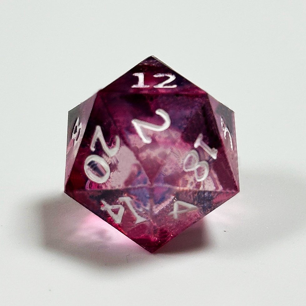 Full Set Handmade Resin Dnd purple galaxy Sharp Edge Dice Polyhedral Dice Set for custom table gamedice