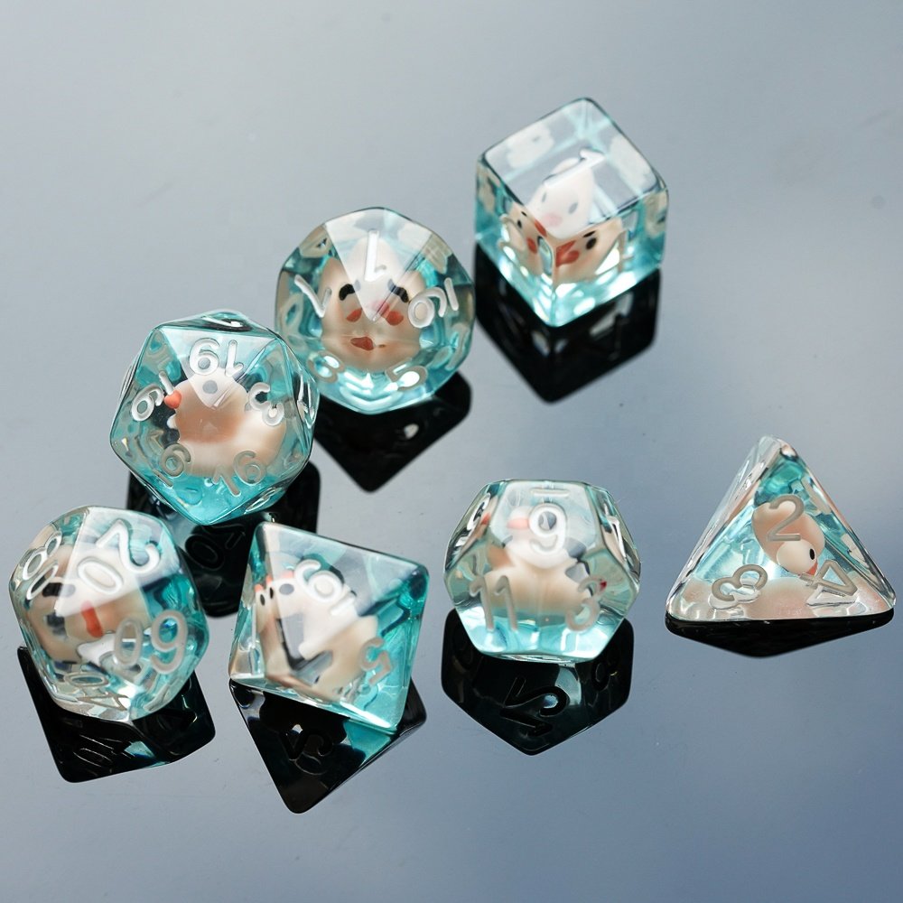 Udixi Polyhedral Plastic Resin Dungeons and Dragons Custom LOGO Made RPG Duck Dice