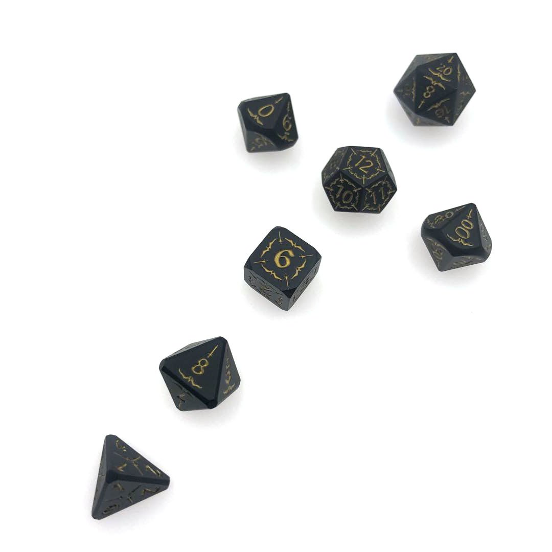 New Customizable DND board game RPG handmade Metal Dice Roleplay Dice Custom Polyhedral Dungeons And Dragons Dice Set Game