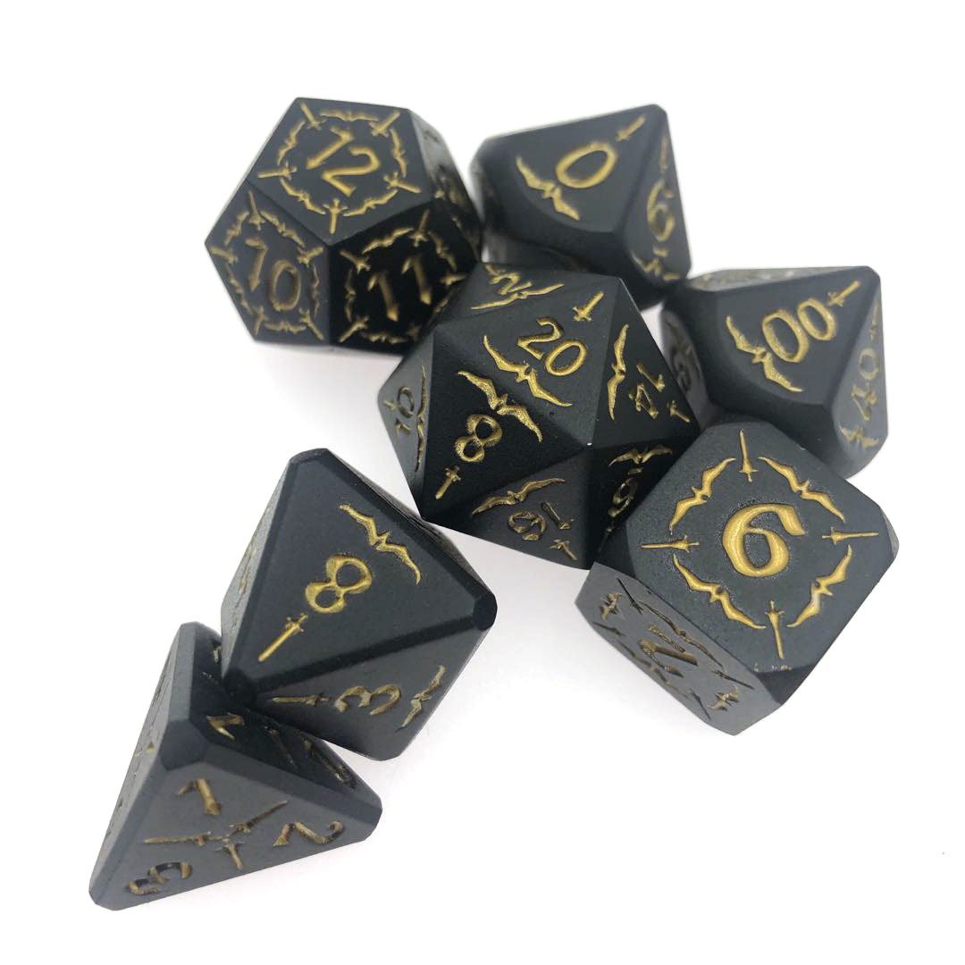 New Customizable DND board game RPG handmade Metal Dice Roleplay Dice Custom Polyhedral Dungeons And Dragons Dice Set Game