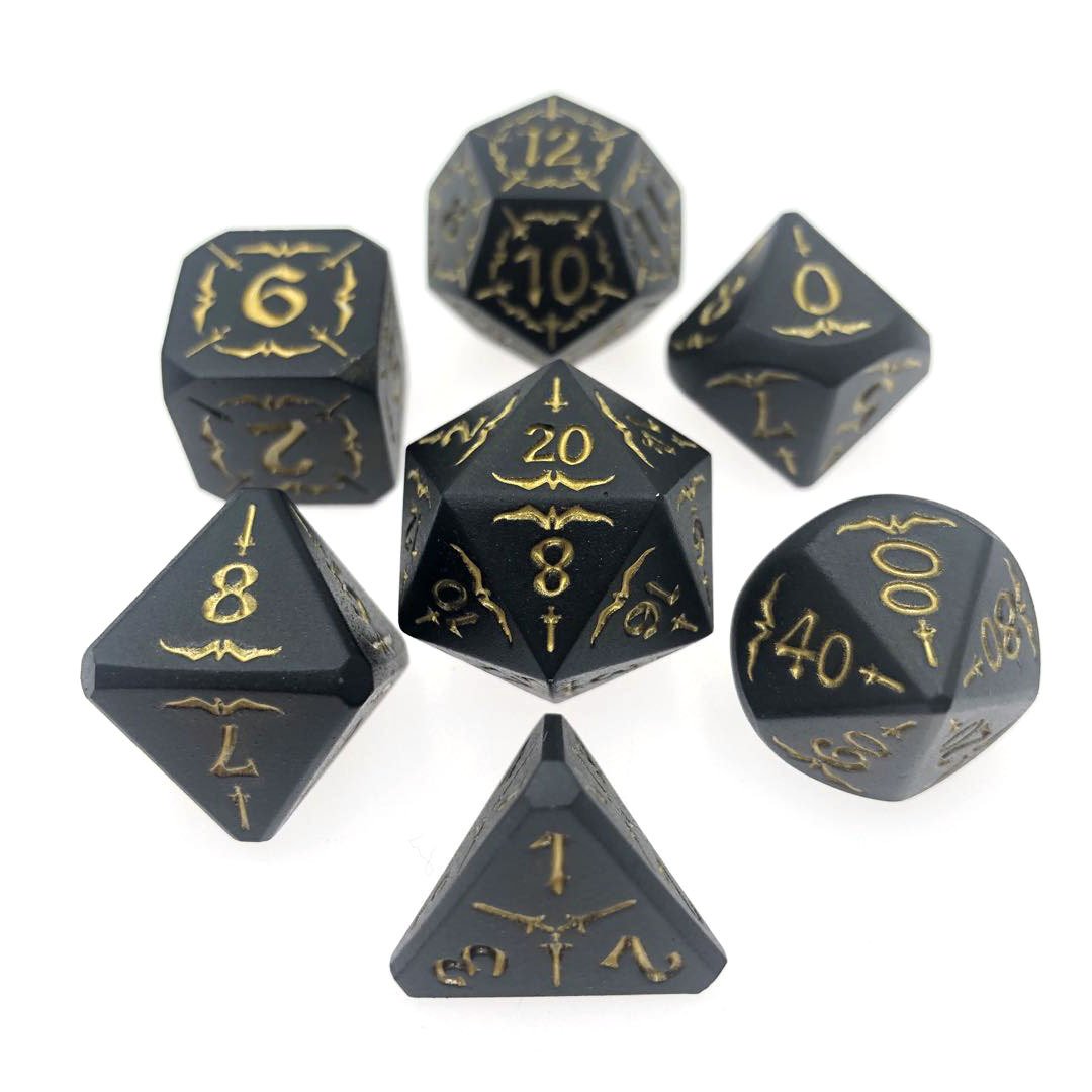 New Customizable DND board game RPG handmade Metal Dice Roleplay Dice Custom Polyhedral Dungeons And Dragons Dice Set Game