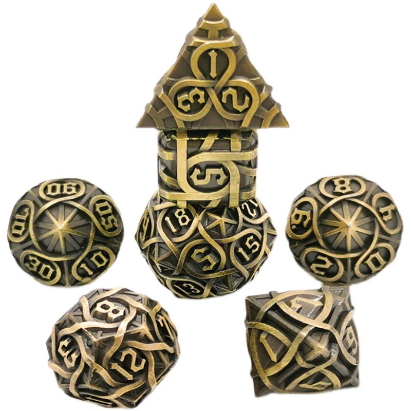 Metal Polyhedral dice board game set DND Dungeons & Dragons RPG board game dice