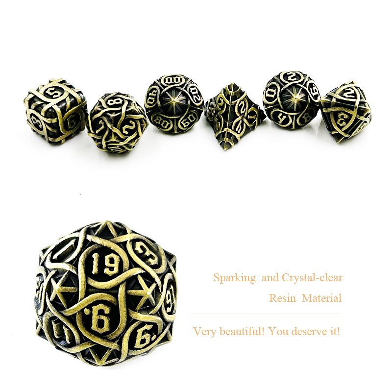 Metal Polyhedral dice board game set DND Dungeons & Dragons RPG board game dice