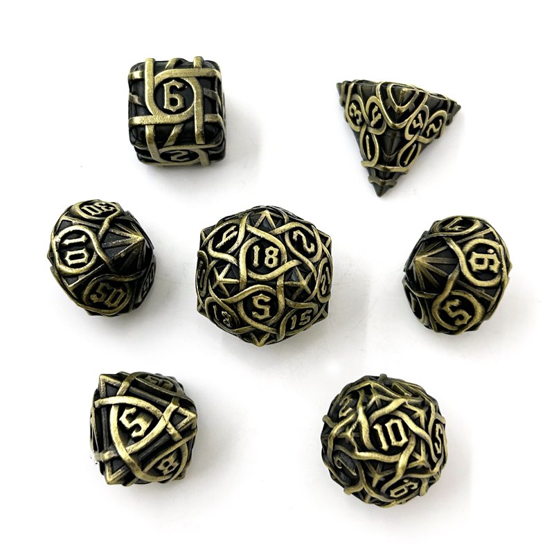 Metal Polyhedral dice board game set DND Dungeons & Dragons RPG board game dice