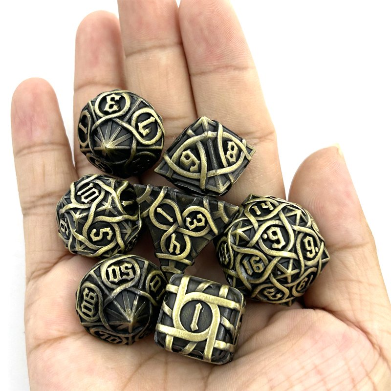 Metal Polyhedral dice board game set DND Dungeons & Dragons RPG board game dice