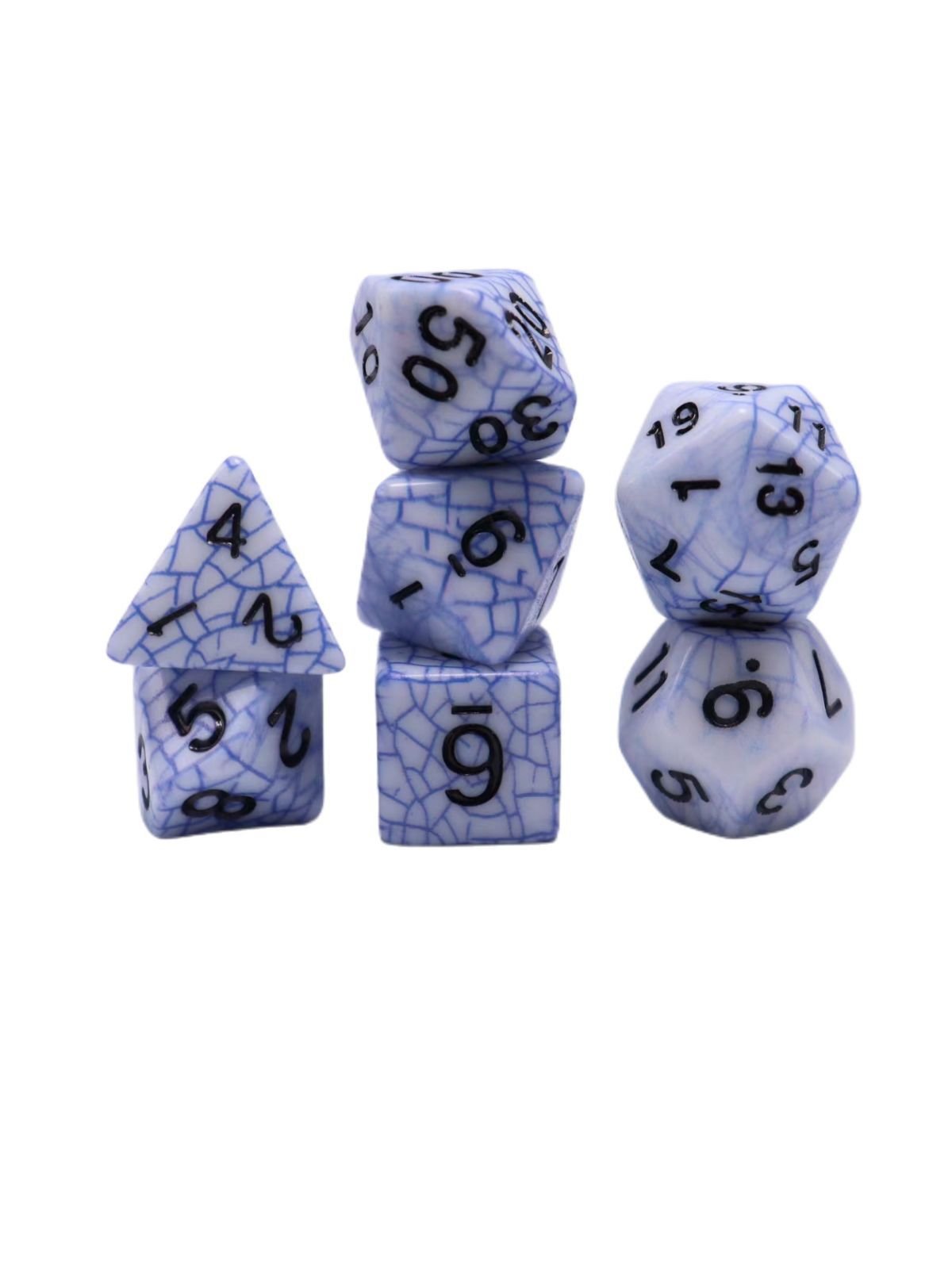 Custom Logo Beautiful Metal Crack Shape Zinc Alloy Dice Set Multiple Colors Bulk Wholesale