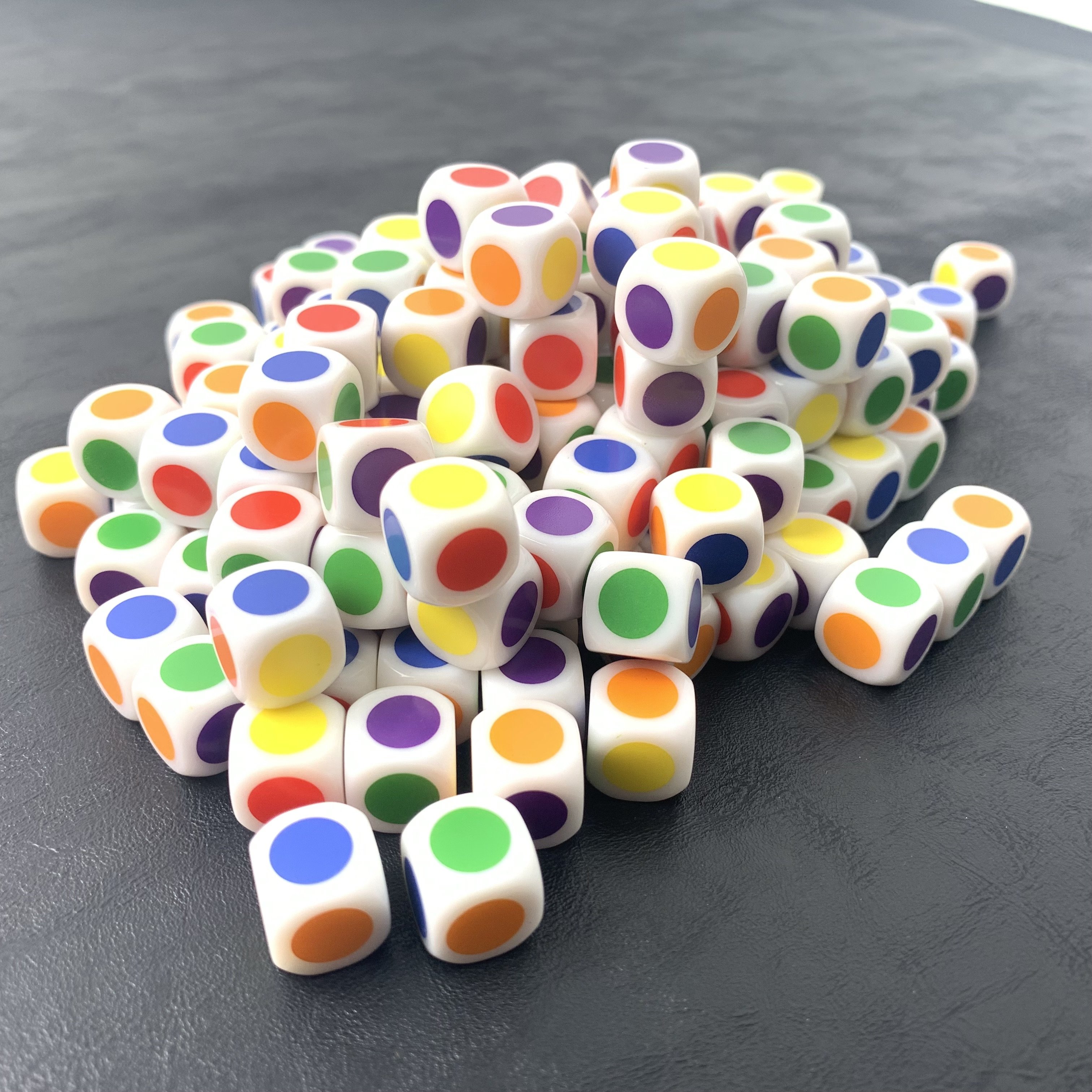 Acrylic Customized Dice Engraved Printing Logo Dice For Games