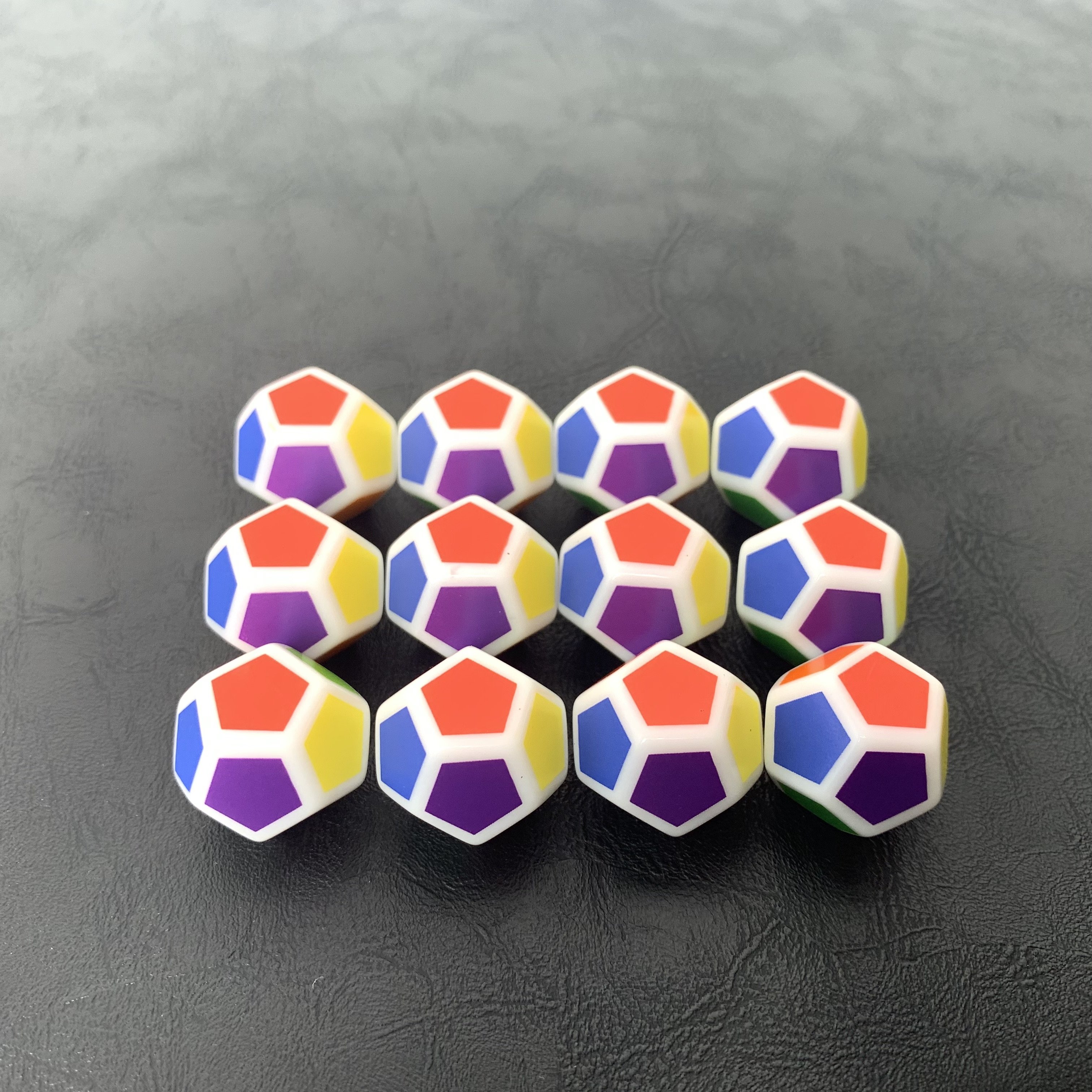 Acrylic Customized Dice Engraved Printing Logo Dice For Games
