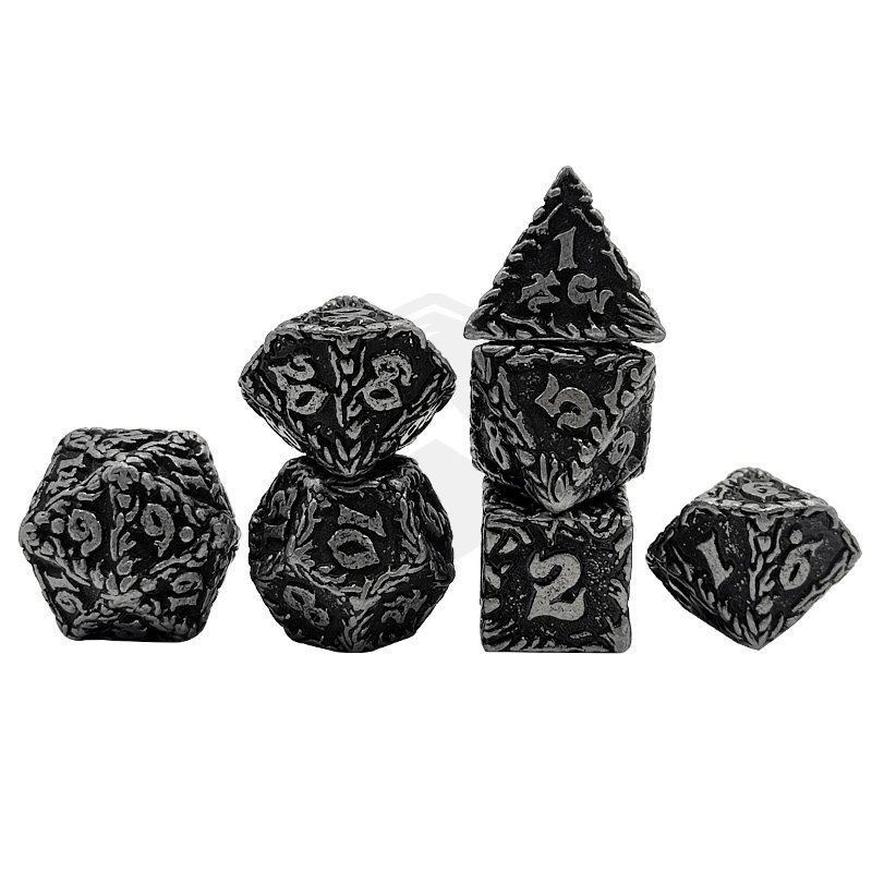 Custom D&D Old Dragon Metal 7PCS Polyhedral Dice Sets Dungeons and Dragons dice Metal Dragon